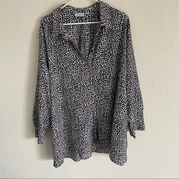 Joan Rivers Animal Print Blouse Size 24W - Picture 1 of 3